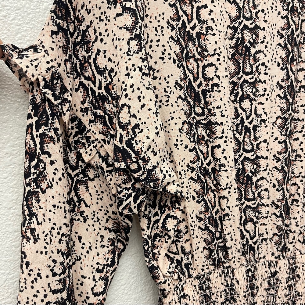 NWT✨ AQUA Snake Print Smocked Mini Dress - 100% Exclusive - Picture 6 of 10